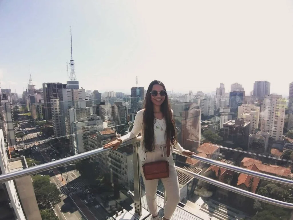 View of Woman at viewpoint Sao Paulo