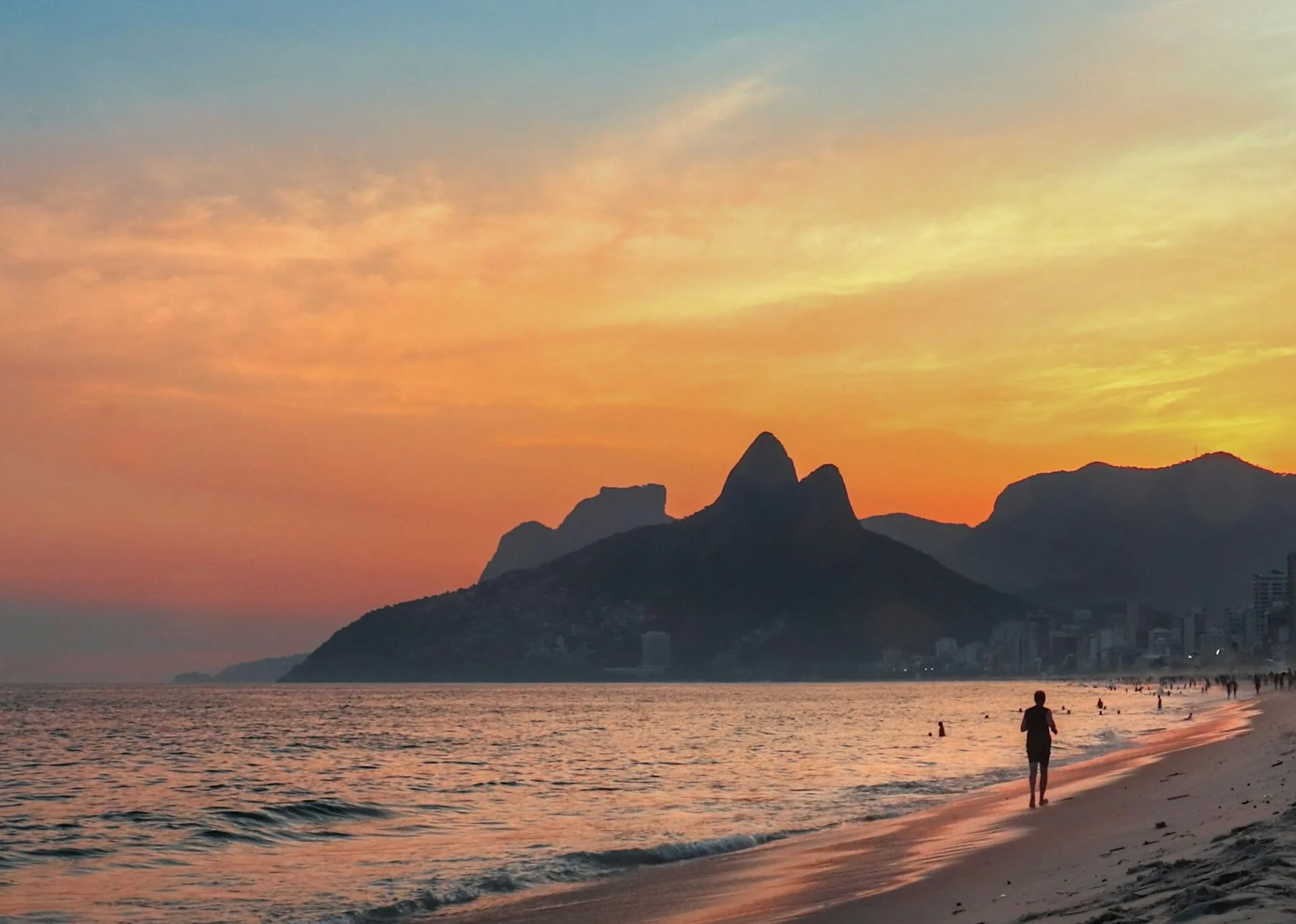 Sunset at Ipanema Beach