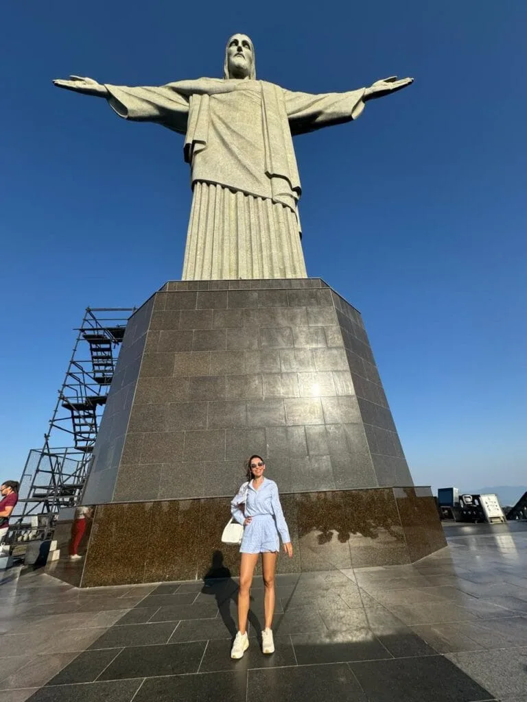 A woman at Christ the Redeemer