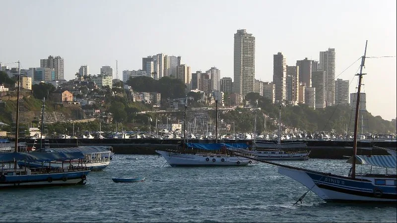 salvador-travel-guide Vitória Neighborhood seen from São Marcelo Fort