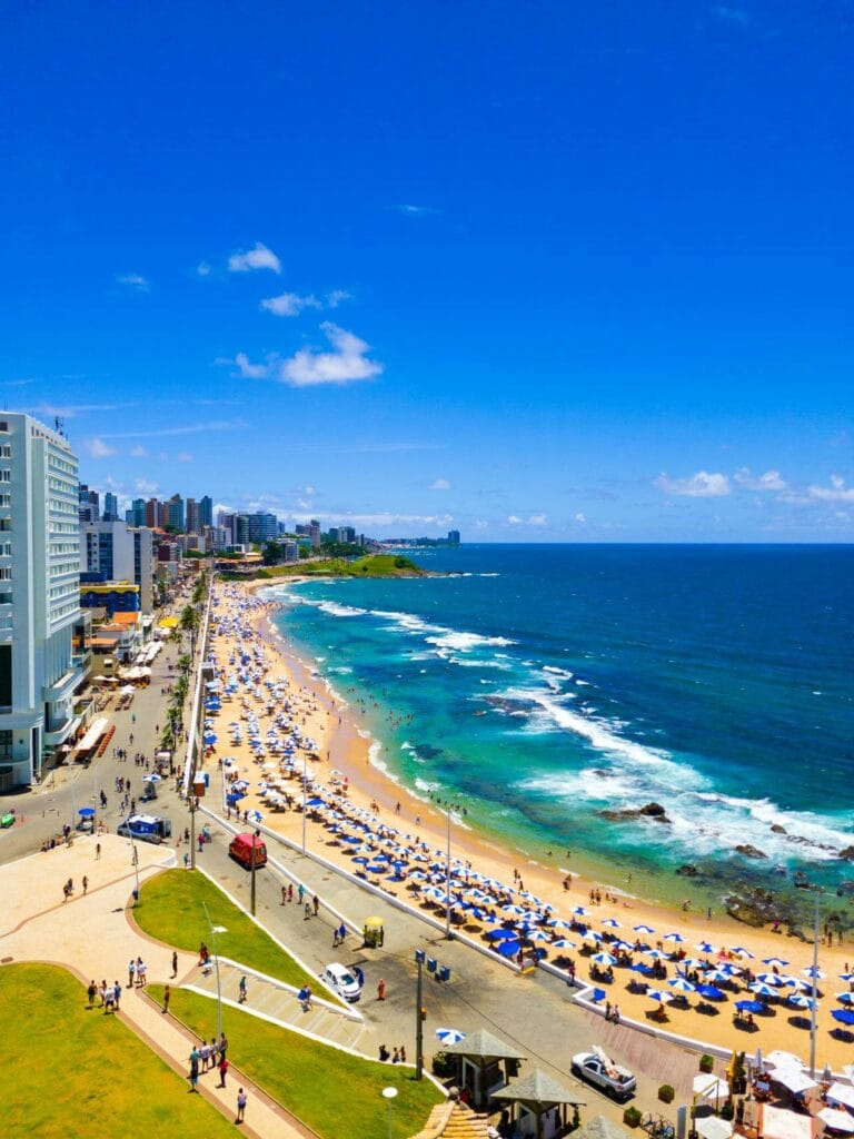 best-things-to-do-in-salvador-brazil View of Farol da Barra Beach