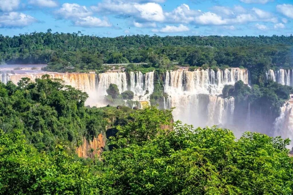 View of the Iguazu Falls from the Argentine side