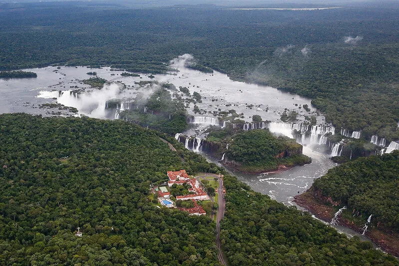 Aerial view of the Iguaçu Falls