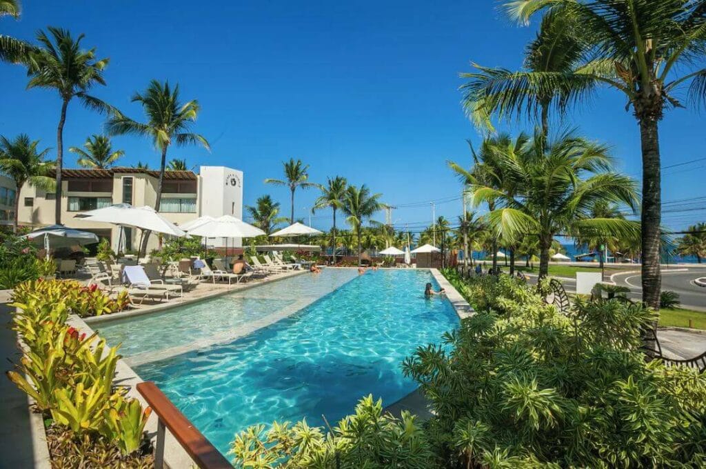 best-places-to-stay-in-salvador-brazil View of Casa Divina Hotel Pool