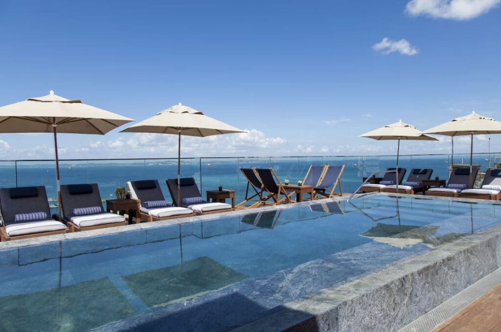 best-places-to-stay-in-salvador-brazil View of Hotel Fasano Salvador Pool