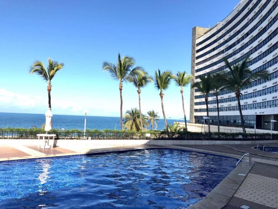 best-places-to-stay-in-salvador-brazil View of Ondina Apart Hotel Pool