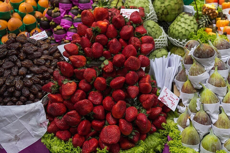 View of fruits in Mercado Municipal Sao Paulo