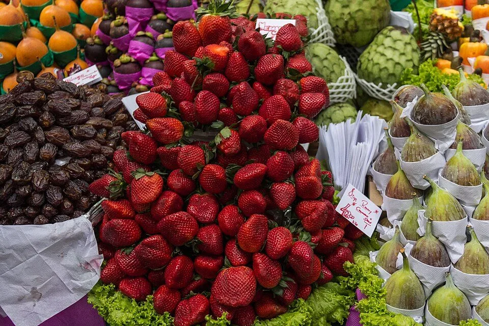 View of fruits in Mercado Municipal Sao Paulo